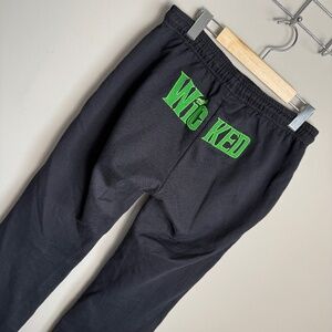Wicked Wear Elastic Waist Women's Pull On Sweatpants Embroidered Black Medium‎